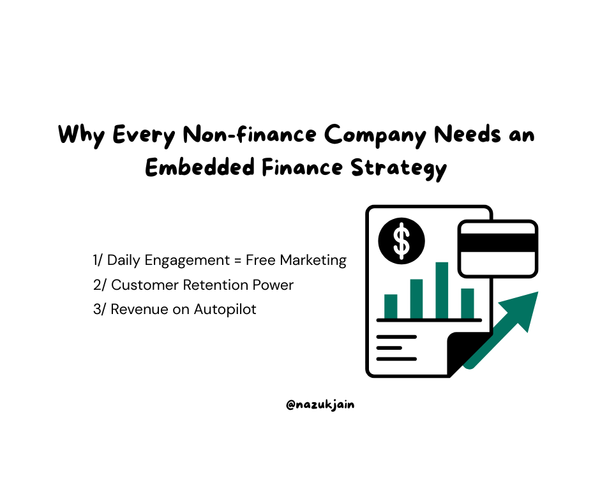 📧 Embedded Finance = Customer Retention (Apple's strategy)